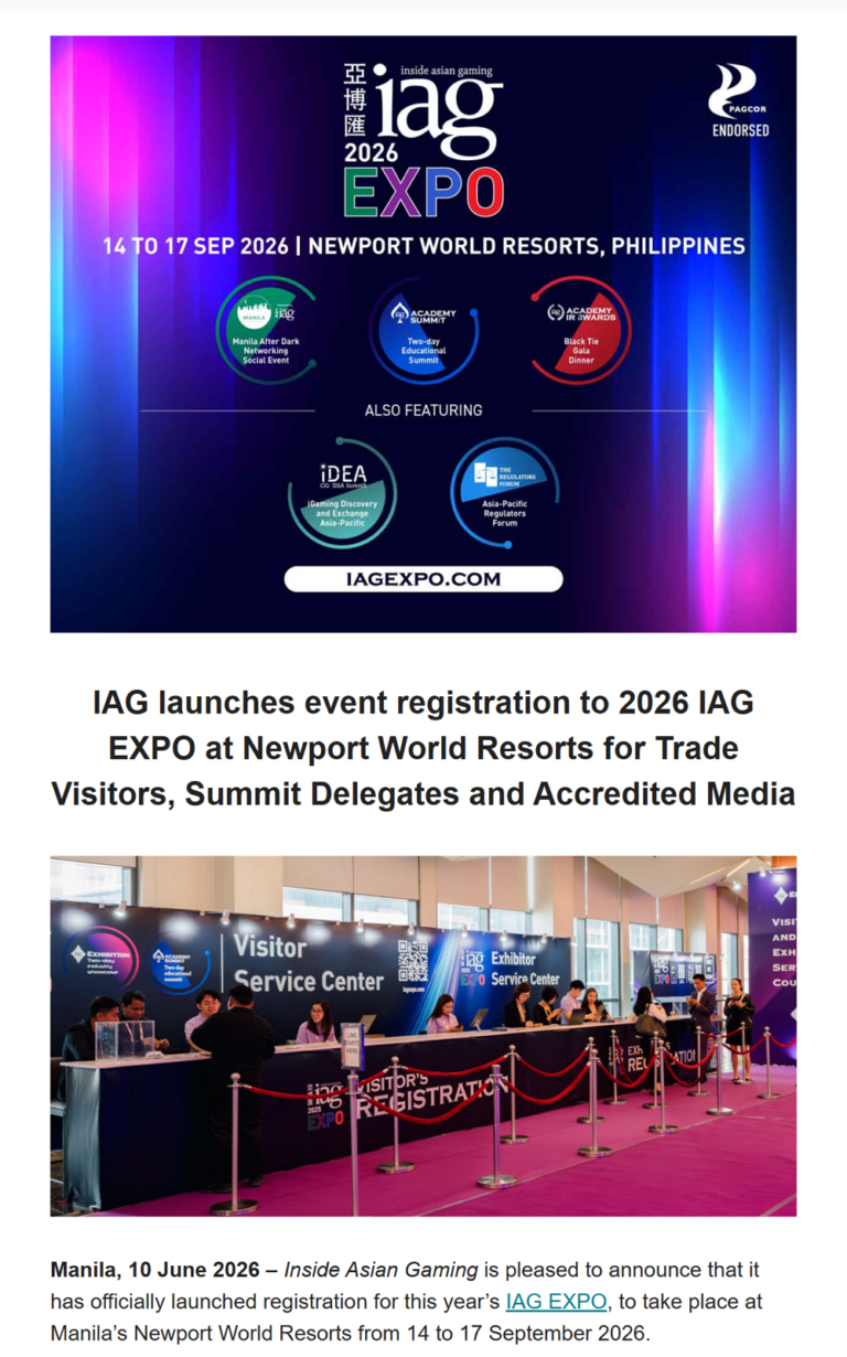 IAG launches event registration to 2026 IAG EXPO at Newport World Resorts for Trade Visitors, Summit Delegates and Accredited Media