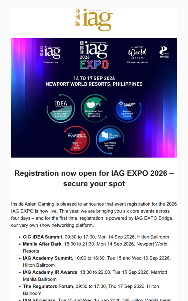 Registration now open for IAG EXPO 2026 – secure your spot