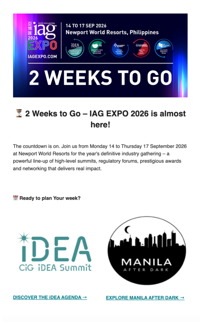 ⏳ 2 Weeks to Go – IAG EXPO 2026 is almost here!