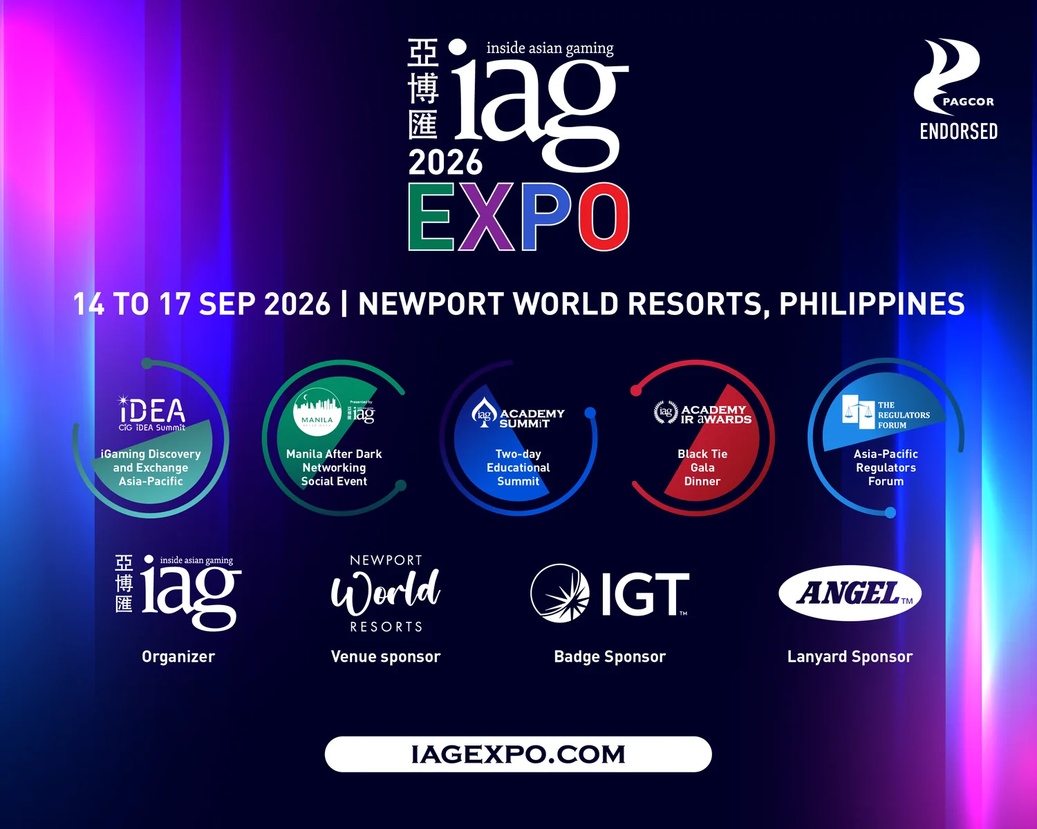 IAG EXPO 2026, 14 to 17 September 2026, Newport World Resorts, Philippines