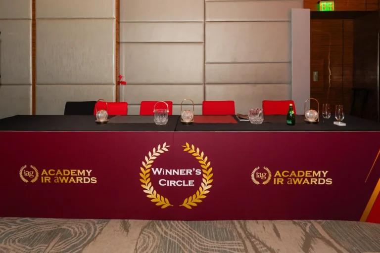 IAG Academy IR Awards 2026 Black Tie Gala Dinner, Pre-Event